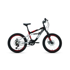 Велосипед ALTAIR MTB FS 20 DISC 2021 черный / красный