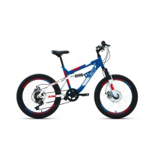 Велосипед ALTAIR MTB FS 20 DISC 2021 синий / красный