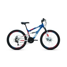 Велосипед ALTAIR MTB FS 24 DISC 2021 синий / красный