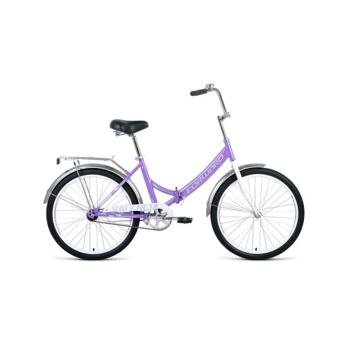 Велосипед Forward Valencia 24 1.0 (рост 16") 2020 фиолетовый / серый