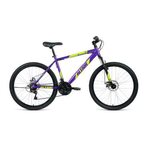 Велосипед ALTAIR AL 26 D (рост 17") 2020 фиолетовый / зеленый