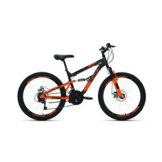 Велосипед ALTAIR MTB FS 24 DISC 2021 темно-серый / оранжевый