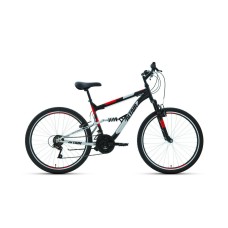 Велосипед ALTAIR MTB FS 26 1.0 16" 2021 черный / красный