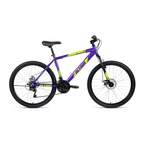 Велосипед ALTAIR AL 26 D 2021 фиолетовый / зеленый