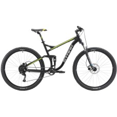 Велосипед STARK Tactic FS 29.5 HD (18" рост) черный/зеленый 2022 год