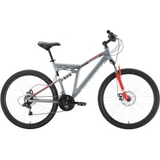 Велосипед STARK Jumper FS 27.1 D (16" рост) серый/красный 2022 год