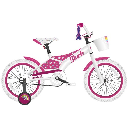 Велосипед STARK Tanuki 18 Girl ( рост) белый/розовый 2022 год