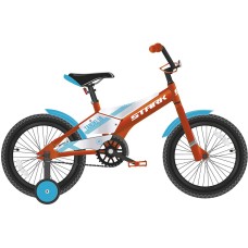 Велосипед STARK Tanuki 16 Boy ( рост) оранжевый/голубой 2022 год