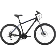 Велосипед STARK Outpost 27.1 D (16" рост) черный/голубой 2022 год