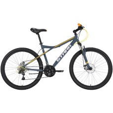 Велосипед STARK Slash 26.1 D (14.5" рост) серый/оранжевый 2022 год