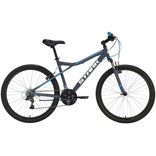 Велосипед STARK Slash 26.1 V (18" рост) серый/голубой 2022 год