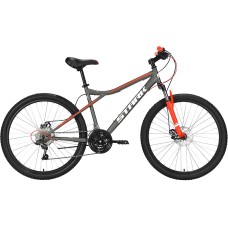 Велосипед STARK Slash 26.1 D (14.5" рост) серый/красный 2022 год