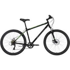 Велосипед STARK Respect 26.1 D Microshift (16" рост) черный/зеленый 2022 год