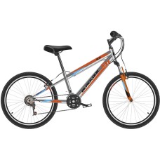 Велосипед Black One Ice 20 (10" рост) серебристый/оранжевый/голубой 2022 год