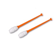 Булавы для художественной гимнастики Indigo вставляющиеся 36 см orange/white