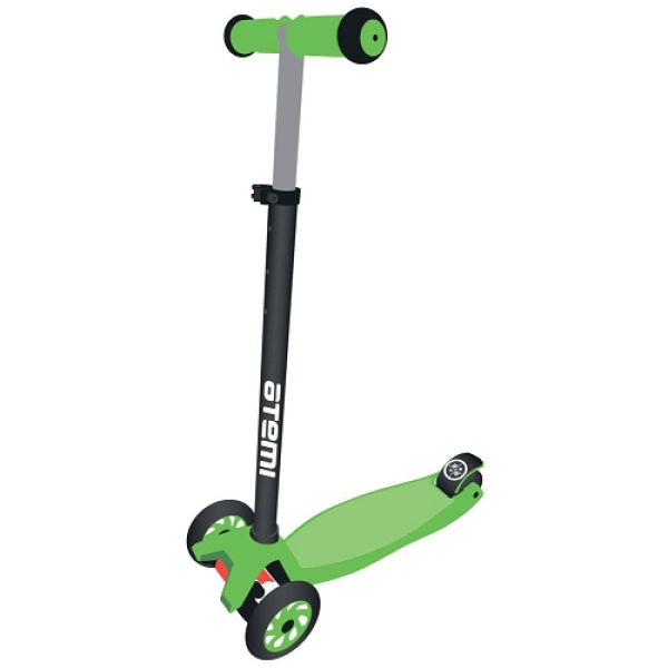 Самокат Atemi Super Rider трехколесный AKC02B green
