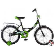 Детский велосипед Novatrack Urban 18 (черный/зеленый)