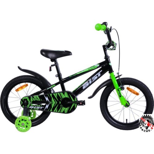 Детский велосипед Aist Pluto 16 (черный/зеленый, 2019)