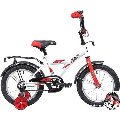 Детский велосипед Novatrack Astra 14 (белый/красный, 2019)