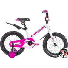 Детский велосипед Novatrack Blast 16 (белый/розовый, 2019)