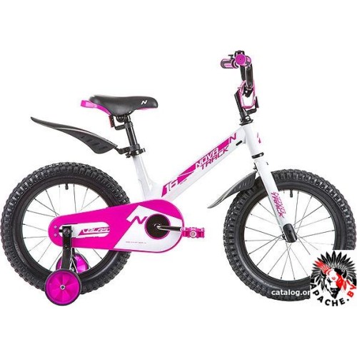 Детский велосипед Novatrack Blast 16 (белый/розовый, 2019)