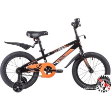 Детский велосипед Novatrack Juster 16 (черный/оранжевый, 2019)