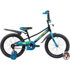 Детский велосипед Novatrack Valiant 18 2019 183VALIANT.BK9 (черный/голубой)