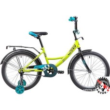 Детский велосипед Novatrack Vector 20 (салатовый/голубой, 2019)