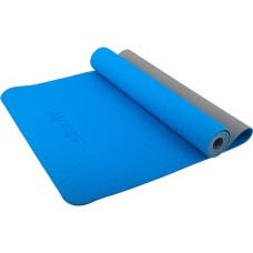 Гимнастический коврик для йоги, фитнеса Starfit FM-201 TPE blue/grey (173x61x0,4)