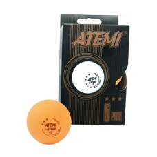 Мячи для настольного тенниса Atemi 3* (6шт) orange