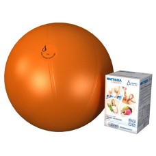 Фитбол гимнастический Альпина Пласт Стандарт 55 см orange