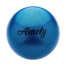 Мяч для художественной гимнастики Amely с блестками AGB-103 19 см blue
