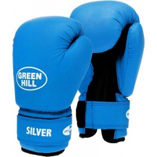 Перчатки боксерские Green Hill Silver BGS-2039 blue р-р 10oz