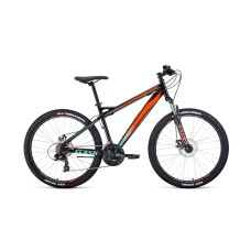 Велосипед FORWARD FLASH 26 2.2 DISC 17" 2021 черный / оранжевый