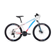 Велосипед FORWARD FLASH 26 2.0 DISC 15" 2021 белый / голубой