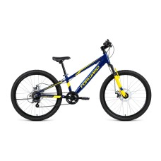 Велосипед FORWARD RISE 24 2.0 DISC 2021 темно-синий / желтый