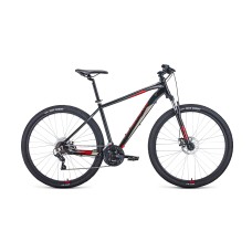 Велосипед FORWARD APACHE 29 2.2 S DISC 17" 2021 черный / красный