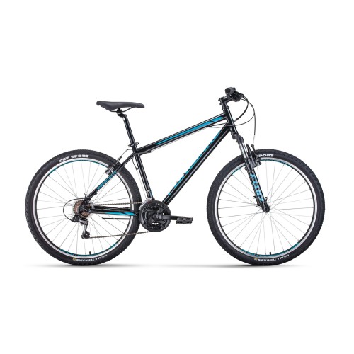 Велосипед FORWARD SPORTING 27,5 1.2 S 17" 2021 черный / бирюзовый