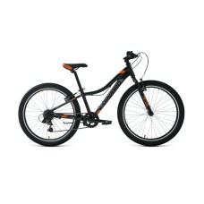 Велосипед FORWARD TWISTER 24 1.0 2021 черный / оранжевый