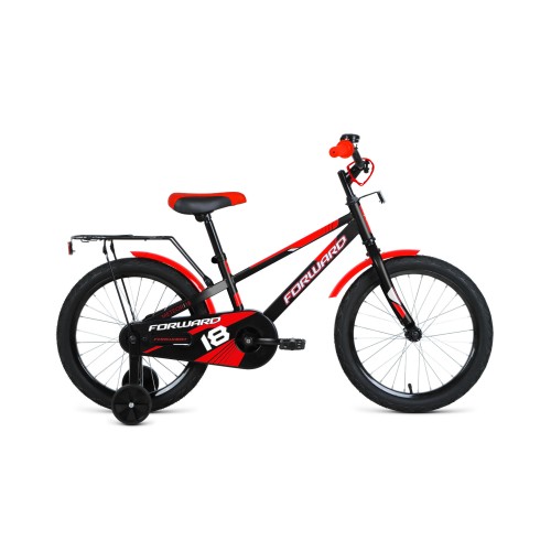 Детский велосипед FORWARD METEOR 18 2021 черный / красный