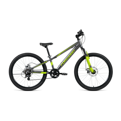 Велосипед FORWARD RISE 24 2.0 DISC 2021 серый / зеленый