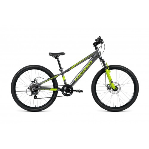 Велосипед FORWARD RISE 24 2.0 DISC 2021 серый / зеленый