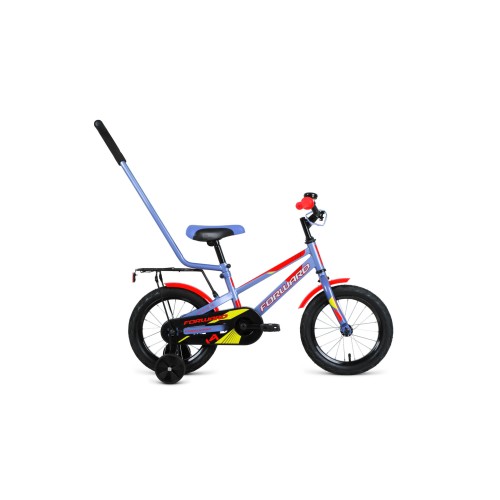 Детский велосипед FORWARD METEOR 14 2021 серый /красный