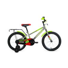 Детский велосипед FORWARD METEOR 18 2021 серый / зеленый