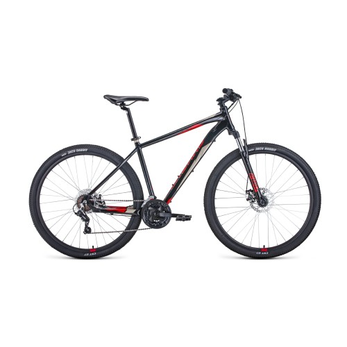 Велосипед FORWARD APACHE 29 2.2 DISC 19" 2021 черный / красный