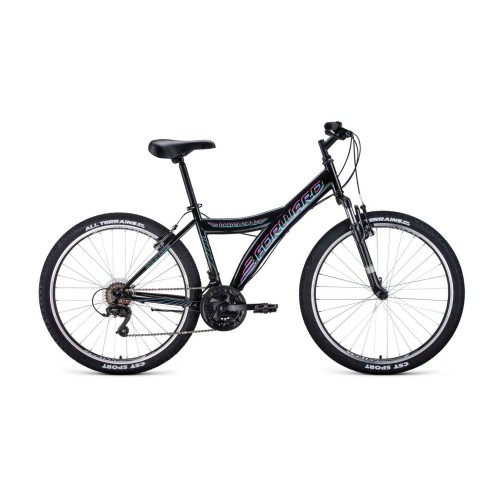 Велосипед FORWARD DAKOTA 26 2.0 2021 черный / голубой