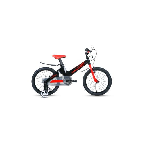Детский велосипед FORWARD COSMO 18 2.0 2021 черный / красный
