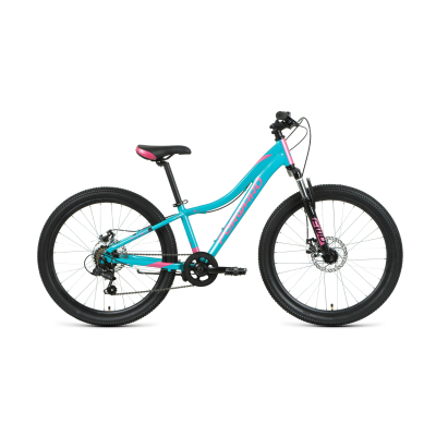 Велосипед FORWARD JADE 24 2.0 DISC 2021 бирюзовый / розовый