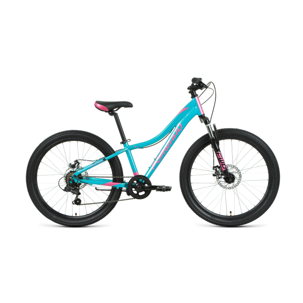 Велосипед FORWARD JADE 24 2.0 DISC 2021 бирюзовый / розовый