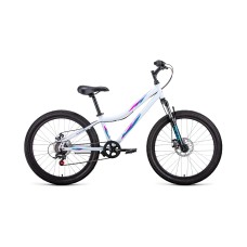 Велосипед FORWARD IRIS 24 2.0 DISC 2021 белый / розовый